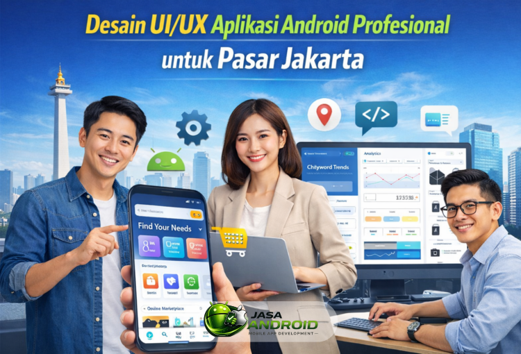 Desain UI/UX Aplikasi Android Profesional untuk Pasar Jakarta